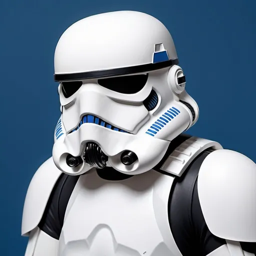 Prompt: A stormtrooper, (anime:1), white and black draw, blue background, (eyes censor bar:1.6), close up, sinamota, school uniform, 3d, thick layered papercut art, thick paper, shadows, Overall Detail-SDXL, upper body, 32k resolution, molecular precision, hyperdetailed, color depth.