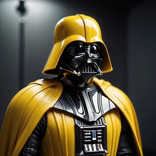 Prompt: "A yellow Darth Vader wearing yellow suit. Darth Vader is colored yellow." 
Weight:1.3
"He stands in a studio background, Clean, yellow.
Weight:1.2
"Background is yellow."
Weight:1.1
"intricate details, HDR, beautifully shot, hyperrealistic, sharp focus, 64 megapixels, 16k resolution, shot on DSLR, perfect composition, molecular precision, high contrast, cinematic, atmospheric, moody, photorealistic, hyper detailed, tilt shift, cinematic color film still. UHD.”
Weight:1