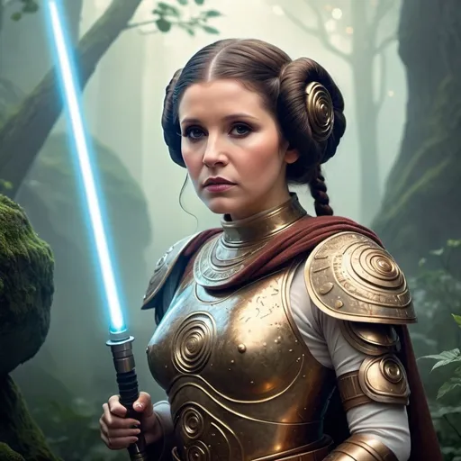 Prompt: "Princess Leia as a Hoplite warrior wearing Hoplite Armor. by Genndy Tartakovsky"
Weight:1   

"ethereal fantasy hyperdetailed mist Thomas Kinkade, 32k resolution, molecular precision, ultra sharp focus."
Weight:0.9 