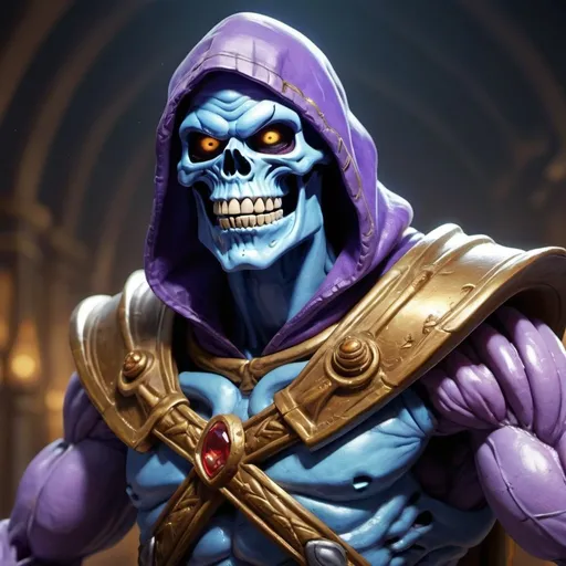 Prompt: "A charming, freehand illustration of Skeletor. Skeletor appears to be joyfully smiling. The scribbles and energetic lines used in the drawing give it a quirky and endearing touch., illustration"
Weight:1   

"detailed matte painting, deep color, fantastical, intricate detail, splash screen, complementary colors, fantasy concept art, 32k resolution, molecular precision, ultra sharp focus, trending on Artstation Unreal Engine 5"
Weight:0.9