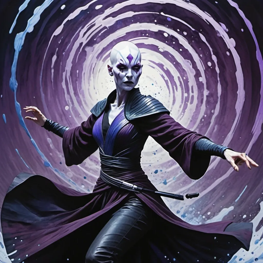 Prompt: "Splash art, asajj ventress dancing in a vortex, splashing, dark landscape, purple and blue colors, Watercolor, trending on artstation, sharp focus, studio photo, intricate details, highly detailed, by greg rutkowski, molecular precision, 16k Resolution, UHD"
Weight:1