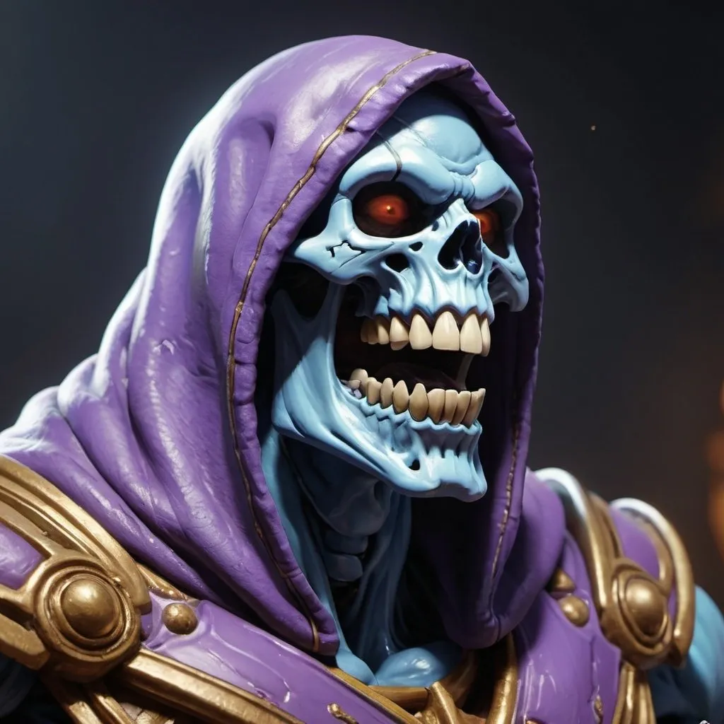 Prompt: "A charming, freehand illustration of Skeletor. Skeletor appears to be joyfully smiling. The scribbles and energetic lines used in the drawing give it a quirky and endearing touch., illustration"
Weight:1   

"detailed matte painting, deep color, fantastical, intricate detail, splash screen, complementary colors, fantasy concept art, 32k resolution, molecular precision, ultra sharp focus, trending on Artstation Unreal Engine 5"
Weight:0.9