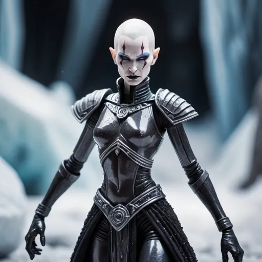 Prompt: "crystallized immortal Asajj Ventress, full body, curly hair."
Weight:1  

"HDR, tilt shift, clear ice, rich detail, hyper-detail, insanely detailed, photorealistic, 64 Megapixels, shot on DSLR, sharp focus, bokeh, 32k resolution, molecular precision."
Weight:0.9