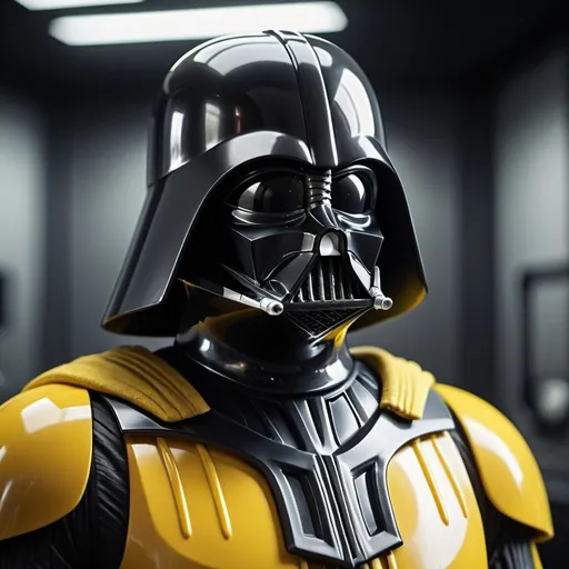 Prompt: "A yellow Darth Vader wearing yellow suit. Darth Vader is colored yellow." 
Weight:1.3
"He stands in a studio background, Clean, yellow.
Weight:1.2
"Background is yellow."
Weight:1.1
"intricate details, HDR, beautifully shot, hyperrealistic, sharp focus, 64 megapixels, 16k resolution, shot on DSLR, perfect composition, molecular precision, high contrast, cinematic, atmospheric, moody, photorealistic, hyper detailed, tilt shift, cinematic color film still. UHD.”
Weight:1