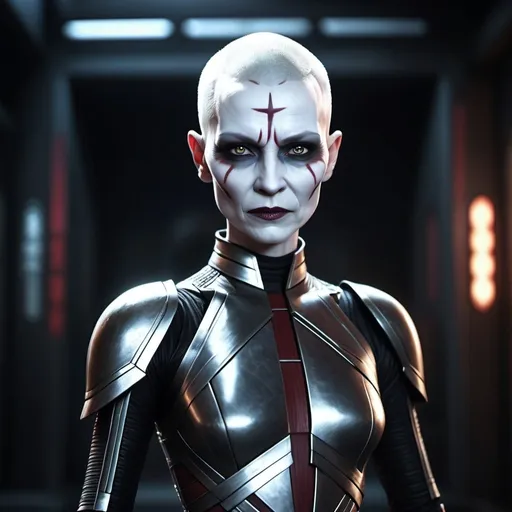Prompt: "A full body cinematic film still of Asajj Ventress (pallid and pale skin) with a 1980s white mullet. Dynamic Pose. Smiling."
Weight:1.5

"intricate details, HDR, beautifully shot, hyperrealistic, sharp focus, 64 megapixels, 32k resolution, molecular precision, shot on DSLR, perfect composition, molecular precision, high contrast, cinematic, atmospheric, moody, photorealistic, hyper detailed, tilt shift, cinematic color film still. UHD.”