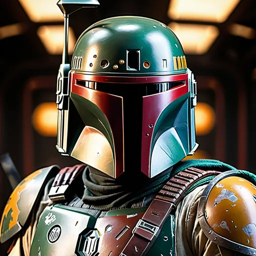 Prompt: "Hyper Realistic portrait of Boba Fett, looking into camera, wearing intricately detailed screen accurate armor. 
Photoreal, deep color, tight shot, medium close-up shot, intricate detail, high end professional photography, complementary colors, fantasy concept art, 16k resolution, sharp focus, trending on Artstation Unreal Engine 5"

Weight:1  