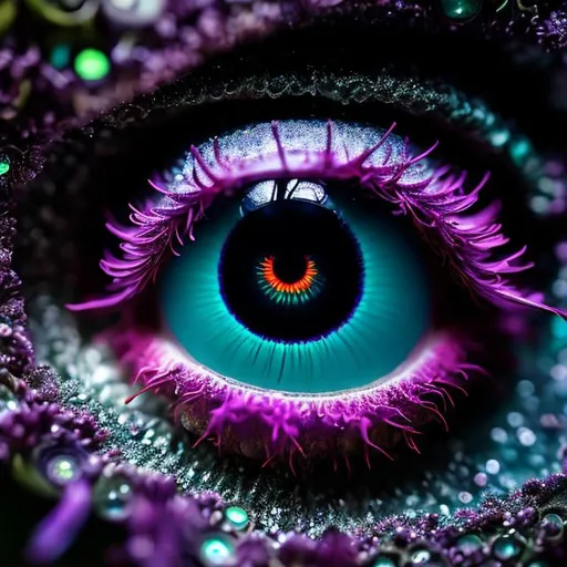 Prompt: "Extremely detailed cinematic film still photography of close up eye with bioluminescence clock inside the iris!! bioluminescent clock inside iris!!! surrounded by flowers!!!! Insanely Detailed Mixed-Media Photography by jeremy mann, Dan Witz, Peter Gric, akiko goto, Francis Bacon, 4k, Hyperrealism, Masterpiece, Chiaroscuro"
Weight:3  

"Liz Gael, bad anatomy, poorly drawn hands, poorly drawn face, Faded, Amateur, Empty Background, Watermark, Signature, Text, amateur blurred blurry body out of frame border cut off deformed disfigured draft extra limbs frame grainy out of frame poorly drawn face poorly drawn feet poorly drawn hands signature tiling ugly watermark"
Weight:-1   

"Hyperrealistic, splash art, concept art, mid shot, intricately detailed, color depth, dramatic, 2/3 face angle, side light, colorful background"
Weight:0.9  

"intricate mech details, ground level shot, 8K resolution, Cinema 4D, Behance HD, polished metal, Unreal Engine 5, rendered in Blender, sci-fi, futuristic, trending on Artstation, epic, cinematic background, dramatic, atmospheric"
Weight:0.9 