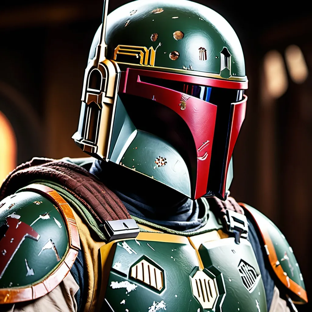 Prompt: "Hyper Realistic portrait of Boba Fett, looking into camera, wearing intricately detailed screen accurate armor. 
Photoreal, deep color, close shot, intricate detail, high end professional photography, complementary colors, fantasy concept art, 16k resolution, sharp focus, trending on Artstation Unreal Engine 5"

Weight:1  