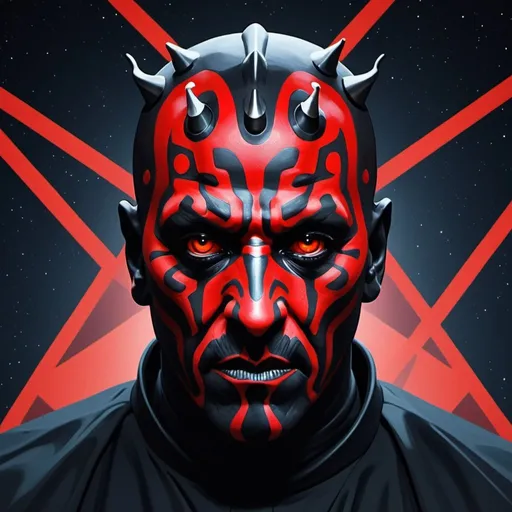 Prompt: best_quality, masterpiece, highres, 
1Darth Maul, space thriller movie poster, Bauhaus, shapes, lines, abstract, 32k resolution, molecular precision.