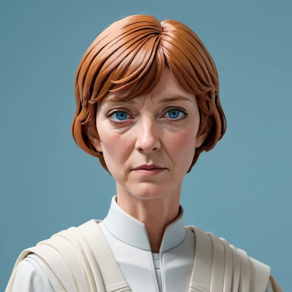 Prompt: Mon Mothma, (anime:1), white and black draw, light blue background, short hair, back line cover her eyes (eyes censor bar:1.6), close up, siinamota, school uniform, 3d, thick layered papercut art, thick paper, shadows, Overall Detail-SDXL, upper body, 32k resolution, molecular precision, hyperdetailed, color depth.