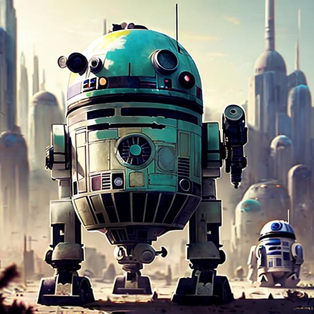 Prompt: "pastel colored astromech droid, star wars, graphic novel style"
Weight:1   Save
"detailed matte painting, deep color, fantastical, intricate detail, splash screen, pastel color palette, complementary pastel colors, fantasy concept art, 8k resolution trending on Artstation Unreal Engine 5"