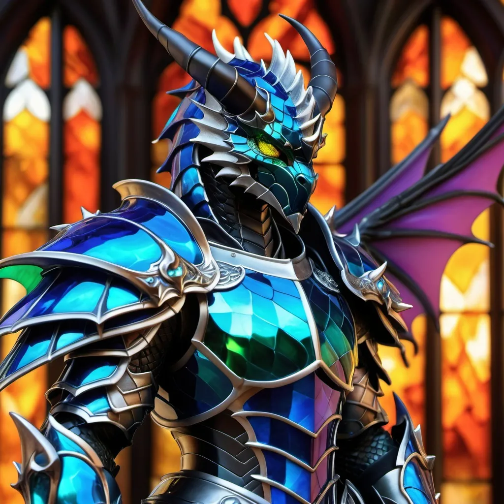 Prompt: Acid-breathing dragonoid with obsidian scale armour and kingly aura, dragonoid figure with mighty presence, big black hot wings and horns, detailed scales with acidic reflections, high-tech fantasy, intense and focused gaze, best quality, highres, ultra-detailed, dragon, fantasy, obsidian armor, kingly, acid breath, hot wings, scales, intense gaze, fantasy lighting