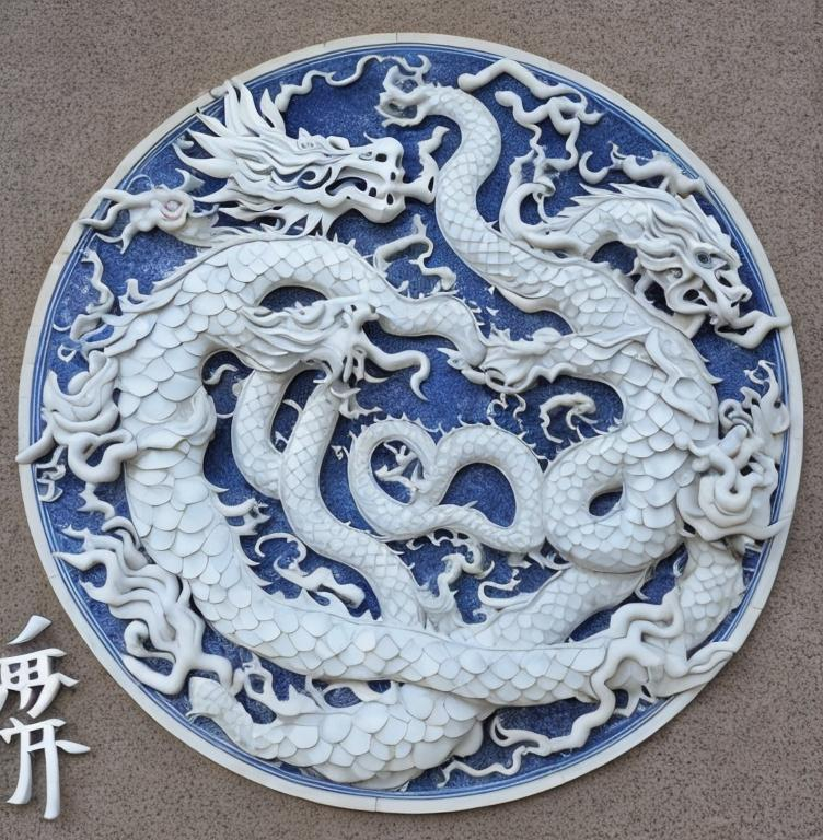 Prompt: Chinese emperor’s symbol,celestial dragon