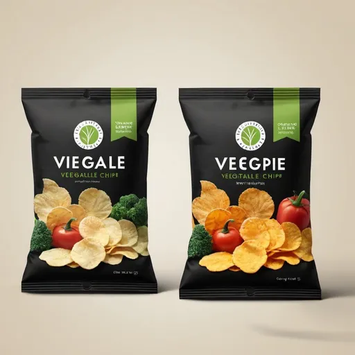 Prompt: create a unique packaging for a vegetable chips