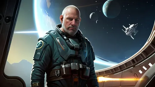 Prompt:  Focus on face similarity to the face reference , very long grey beard down to his neck, a man in a space suit standing in front of a space station with a spaceship in the background and a distant planet in the background, Eve Ryder, space art, star citizen halo, a character portrait