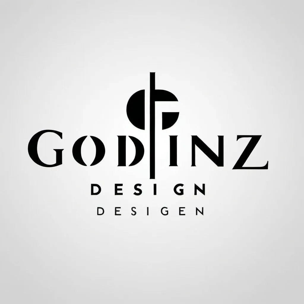 Prompt: A  logo for "Godinez Design," where the company name is elegantly crafted using modern, geometric fonts. The letters are meticulously arranged to exude professionalism and creativity, with clean lines, all set against a pristine white background.