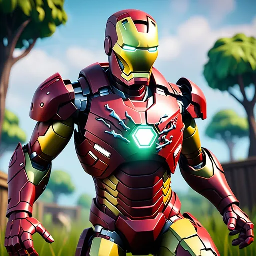 Prompt: iron man zombie  fortnite