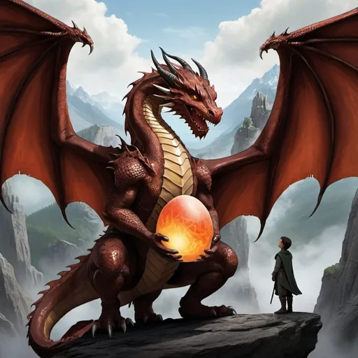 Prompt: In the rugged Draconis Mountains, where dragons are both revered and feared, Cael lives as a tamer without a dragon—a status that isolates him from his peers. His life changes dramatically when a mysterious old man presents him with an ancient dragon egg, lost to time and imbued with elemental magic. As Cael cradles the egg, he embarks on a transformative journey to forge a bond with the dragon it holds. "The Dragon’s Chosen" follows Cael's quest to prove himself worthy, uncovering hidden truths and ancient secrets, as he navigates the challenges of taming a dragon and embracing his newfound destiny.