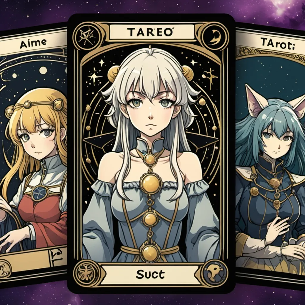 Prompt: anime tarot card creation