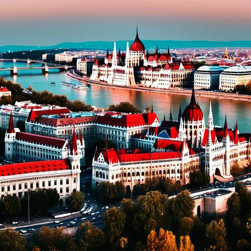 Prompt: 
Budapest panorama, ukiyo style