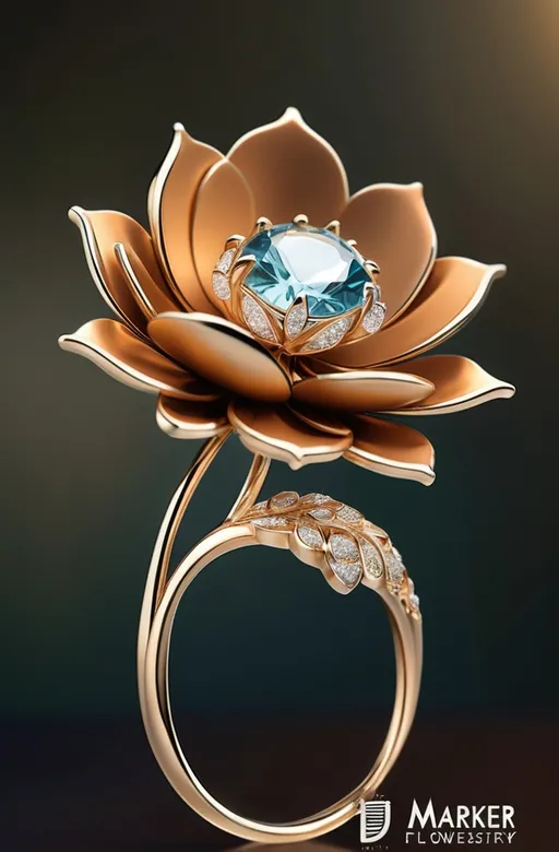 Prompt: Delicate flower jewelry, intricately crafted, shimmering with exquisite details, vibrant color palette, soft, radiant reflection, elegant curves, minimalist composition, showcasing the elegance of nature, sparkling gemstones, polished metals, intricate petal designs, luxurious ambience, lustrous lighting, high-quality design, ultra-detailed, captivating visual aesthetics, <<THE_MARKER>>.