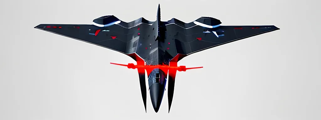 Prompt:  4d, CENTERED, vivid colors, very detailed, white and BLACK STEALTH BOMBER PLANE, holding bright black glowing star, high detail, RED AND BLUE ACCENTS, WHITE background, 