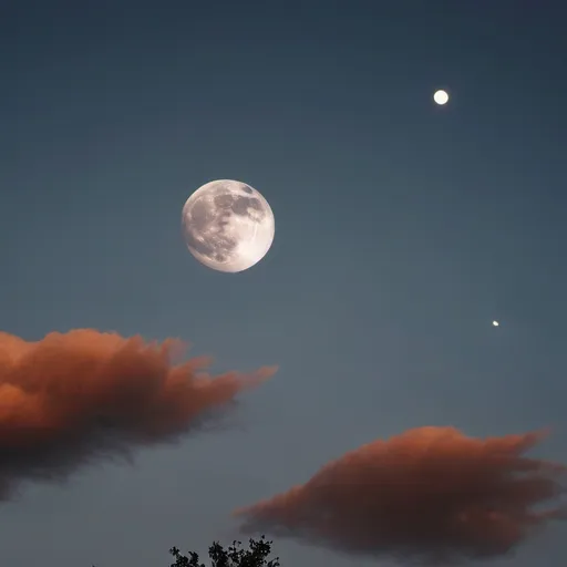 Prompt: make a photo of the moon in the sky?