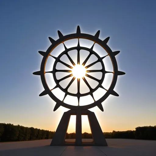 Prompt: make a photo of the sunwheel?