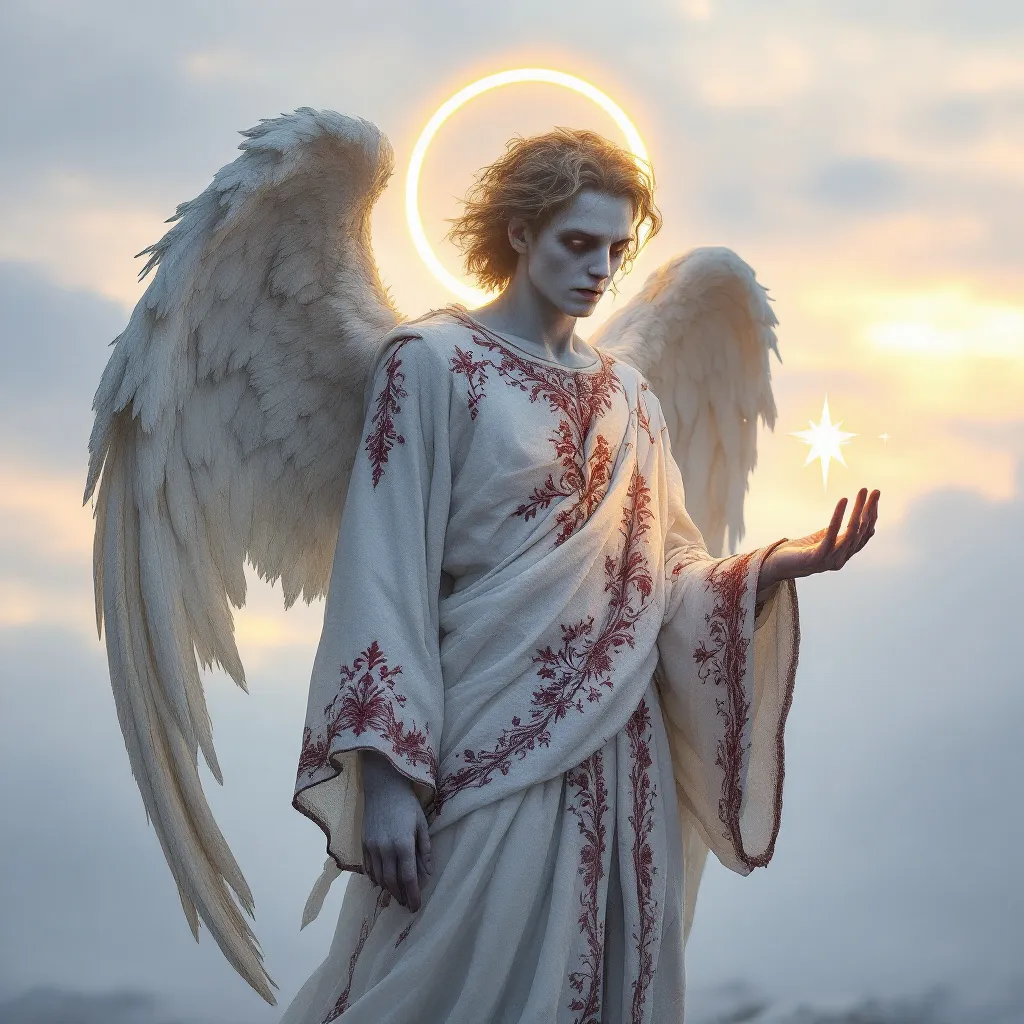Prompt: Make a photo of a Lucifer as an angel?