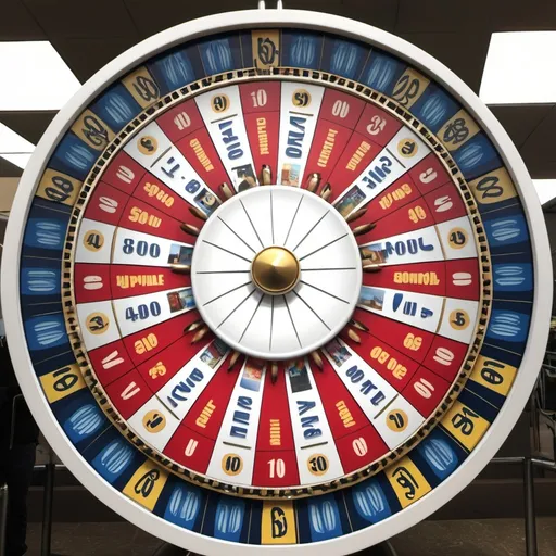 Prompt: make a photo of the wheel of fortune?