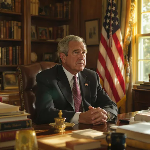 Prompt: Make a photo of ex  president George W Bush?