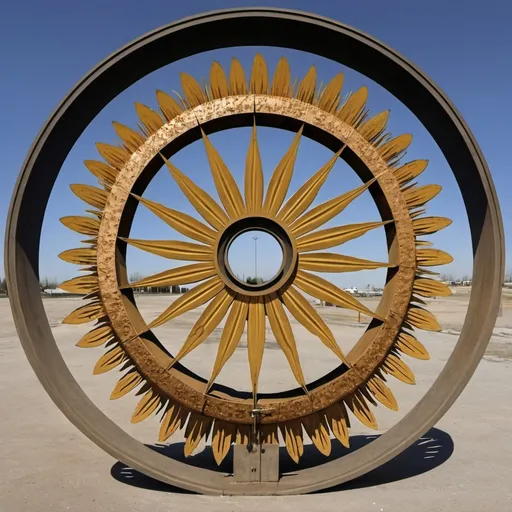 Prompt: make a photo of the sunwheel?