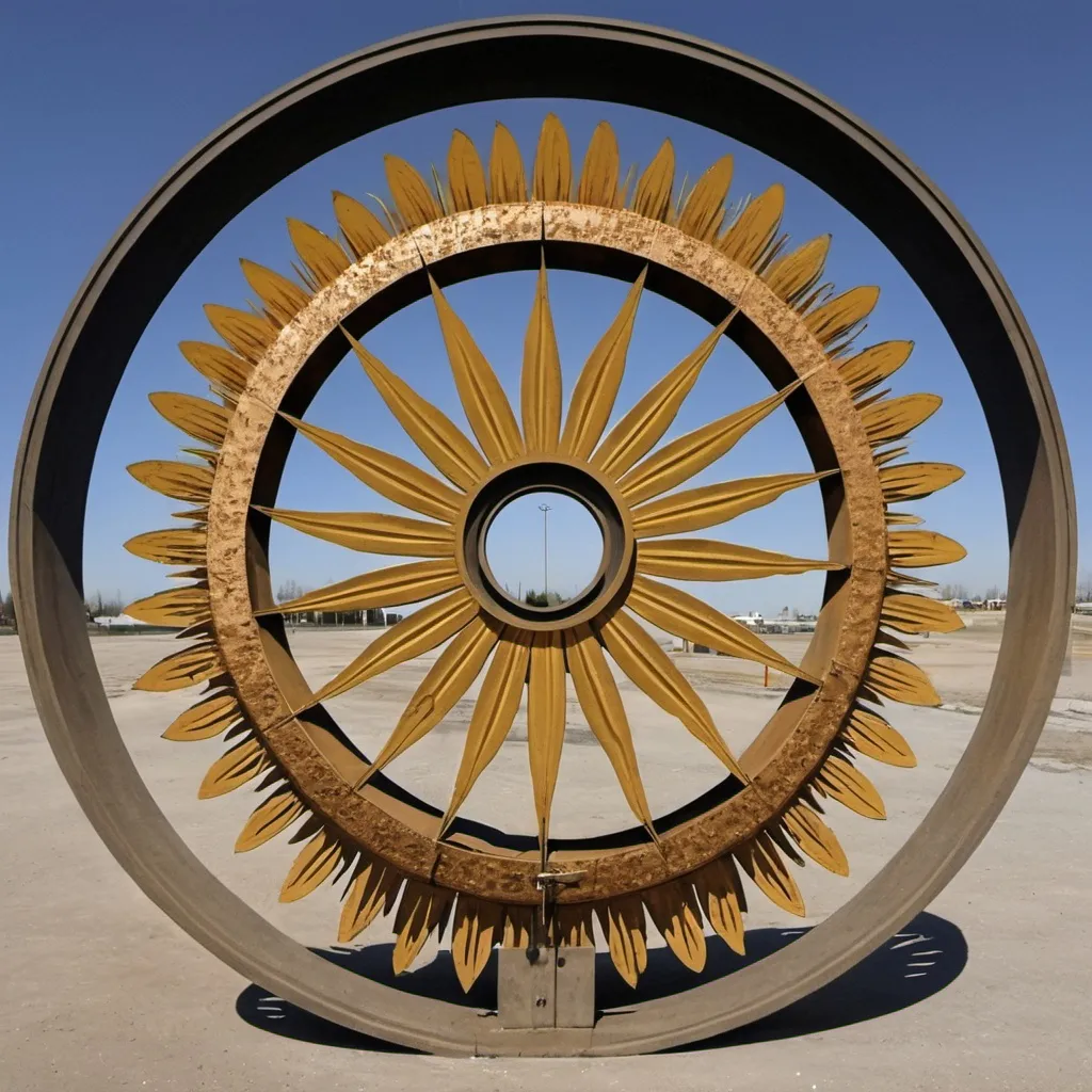 Prompt: make a photo of the sunwheel?