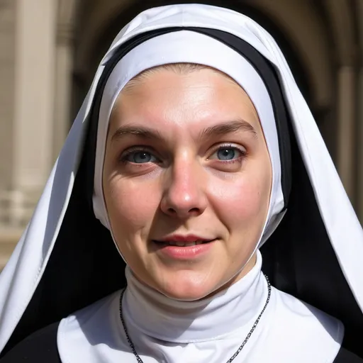 Prompt: Make a photo of a nun?