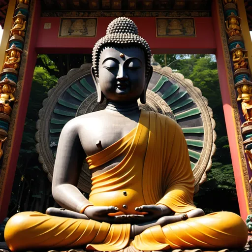 Prompt: make a photo of a buddhaist