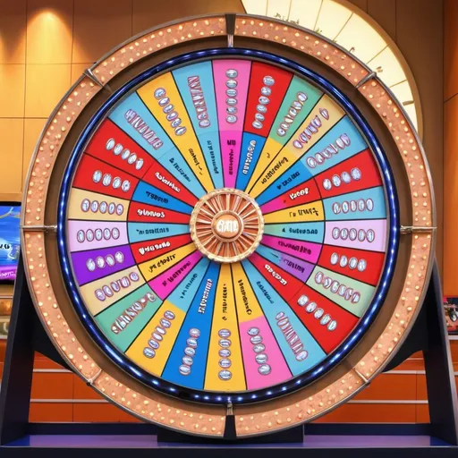 Prompt: make a photo of the wheel of fortune?