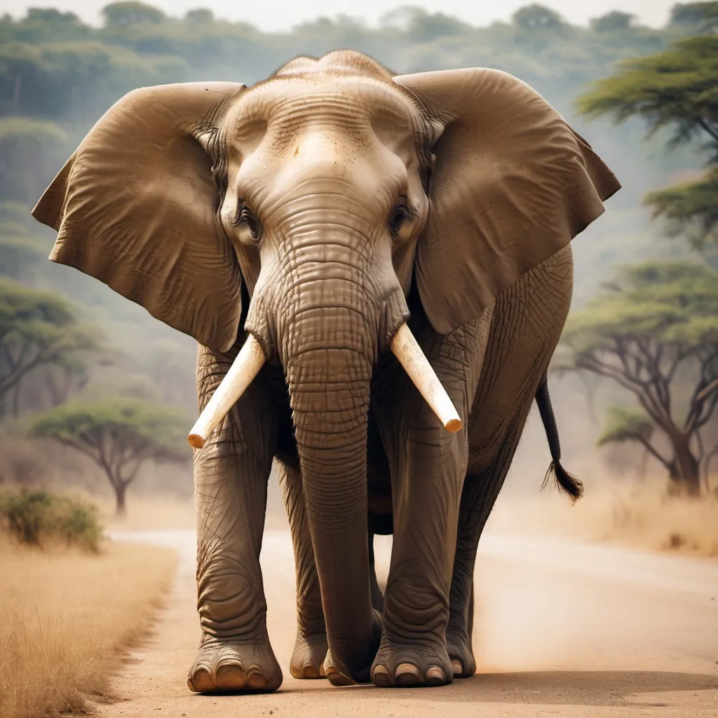 Prompt: make a photo of an elephant