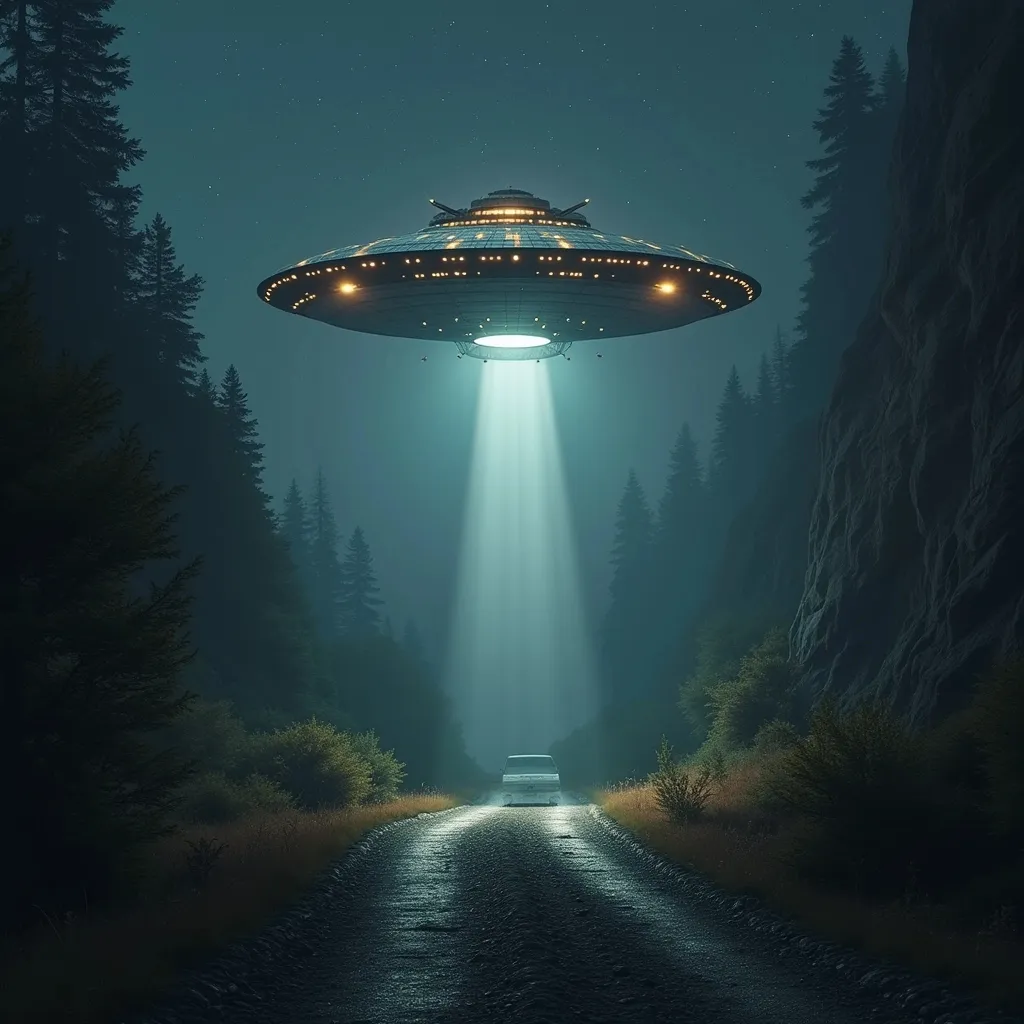 Prompt: make a photo of an UFO?