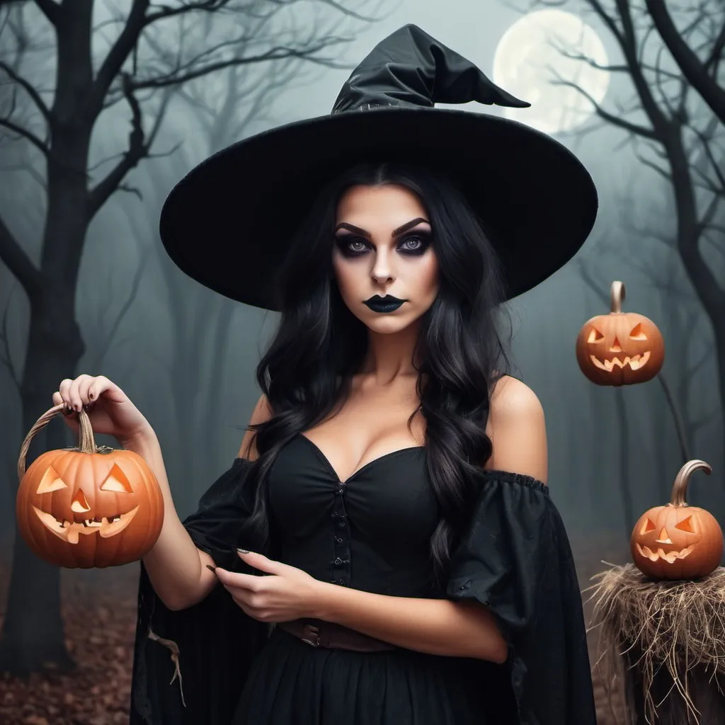 Prompt: Make a photo of a witch