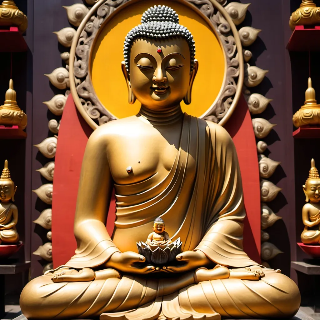 Prompt: make a photo of a buddhaist