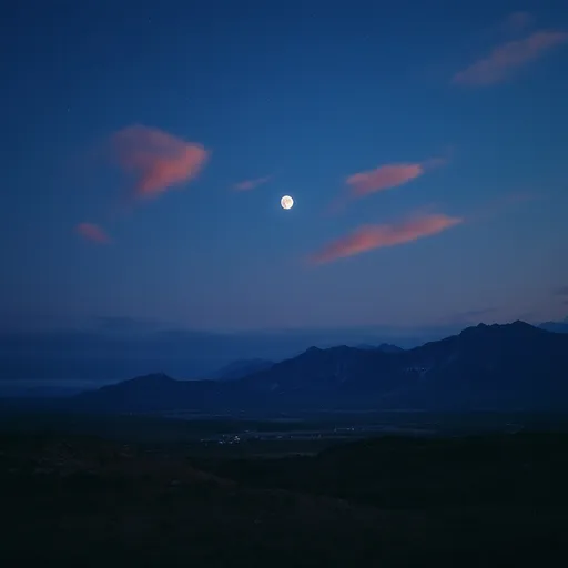 Prompt: Make a photo of a gaint moon in the sky?