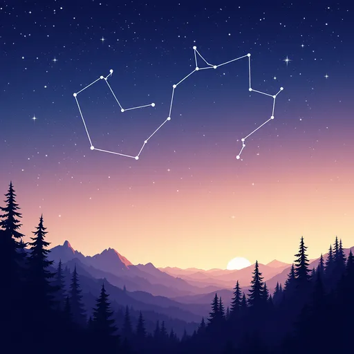 Prompt: Make a photo of the big dipper constellation in the sky?
