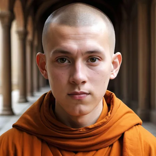 Prompt: make a photo of a christian monk?