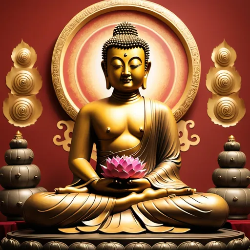 Prompt: make a photo of a buddhaist