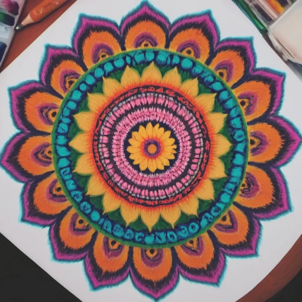 Prompt: make a photo of a mandala?