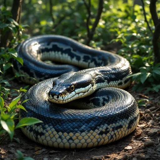 Prompt: Make a photo of a huge snake?