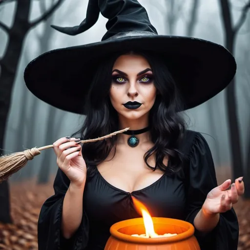 Prompt: Make a photo of a witch