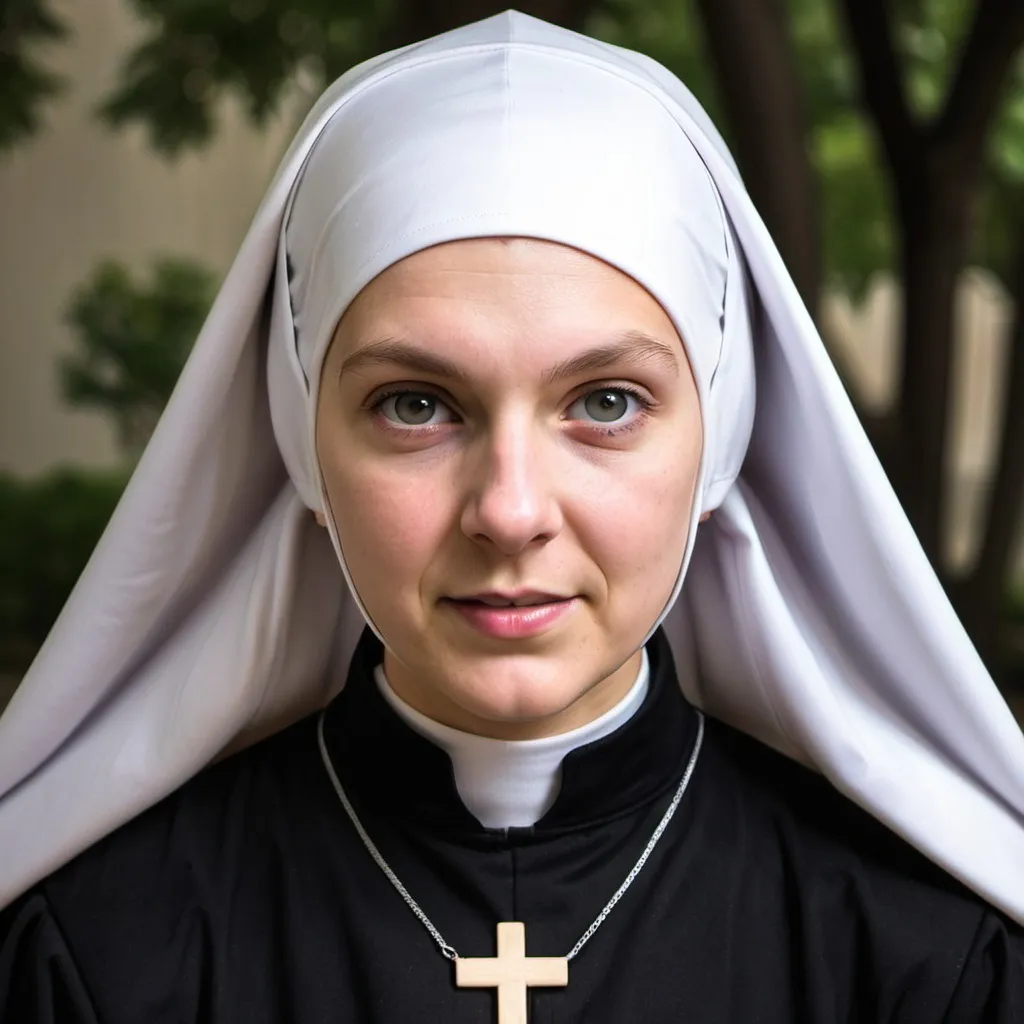 Prompt: Make a photo of a nun?