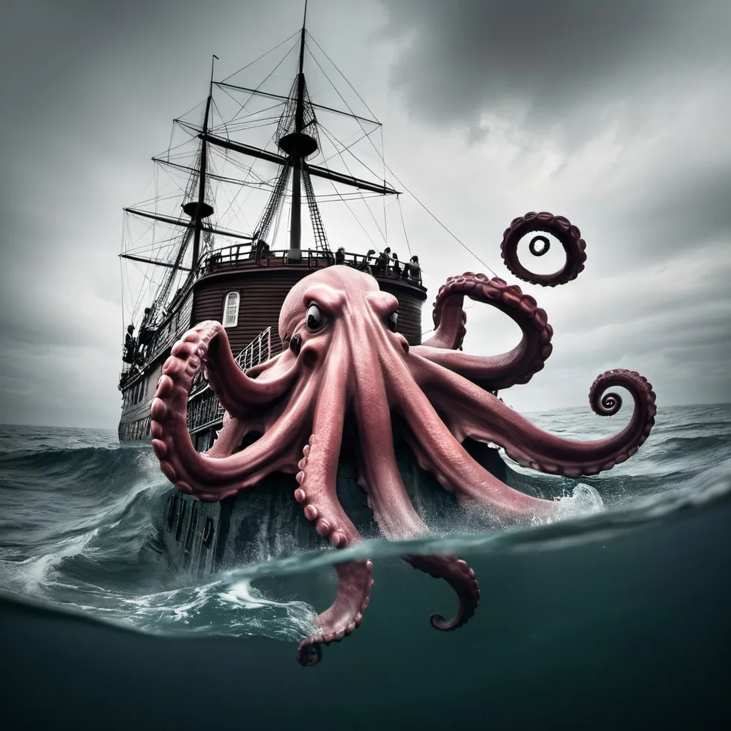 Prompt: Make a photo of the Kraken?