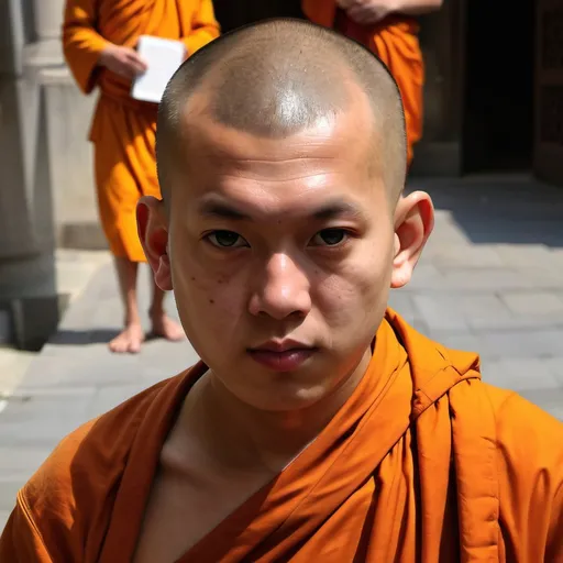 Prompt: make a photo of a monk?